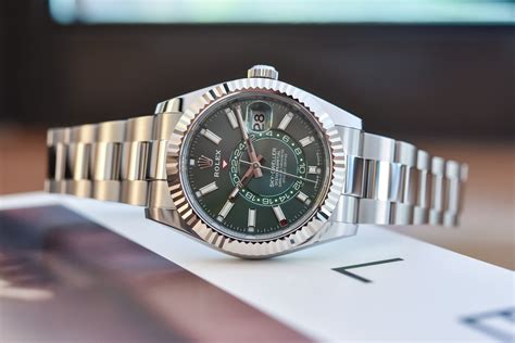 rolex sky dweller green 2023|rolex sky dweller specs.